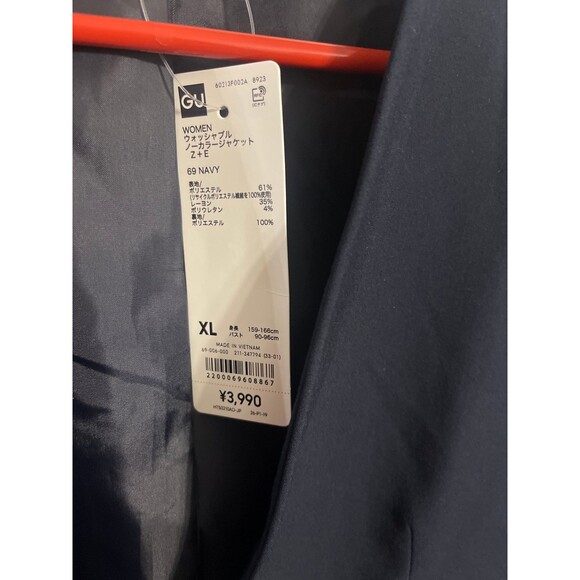 GU Collarless Jacket Size XL Navy New with tags - Picture 2 of 9